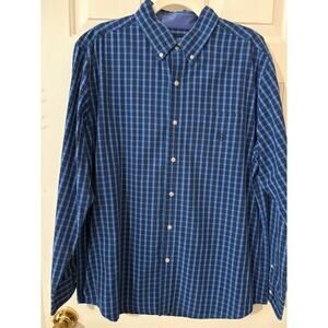 Chaps Stretch Easy Care Plaid Shirt (XL)